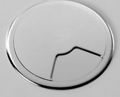 Kabeldurchlassbuchse rund chrom Kabeldurchlassbuchse rund chrom